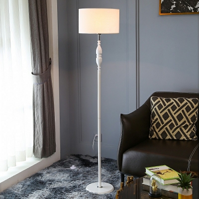 1-Light Floor Lamps Contemporary Style Cylinder Shape Metal Standing Light
