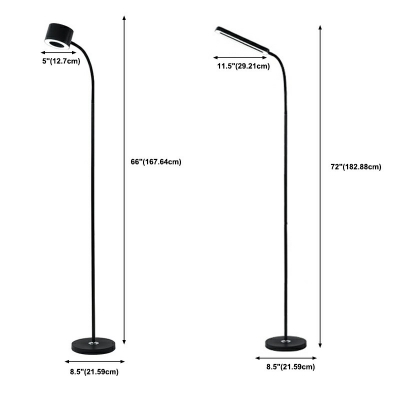 1-Light Standing Light Minimalism Style Geometric Shape Metal Stand Up Lamps