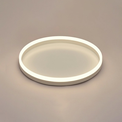Acrylic Circle Flush Mount Fixture Modern Style 1 Light Flush Ceiling Light Fixture in White
