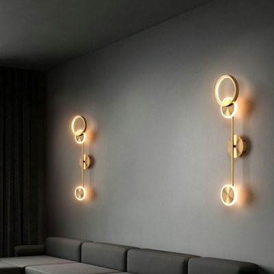Acrylic Shade Wall Sconce Lighting Metal LED Minimalism Style Wall Mount Light