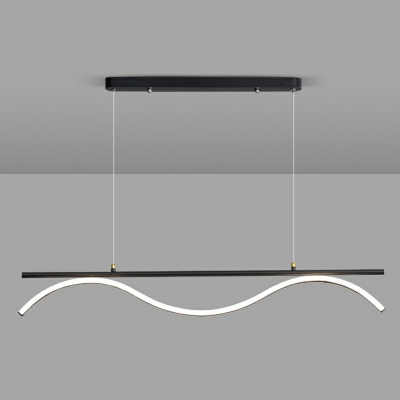 Adjustable Length Simple Style Pendant Light Strip Aluminum Chandelier