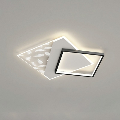 Contemporary Geometric Flush Mount Lighting LED Ambient Lighting Indoor