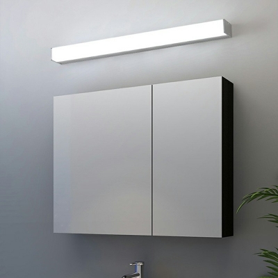 Contemporary Rectangular Vanity Light Fixture Metal LED Light for Bathroom