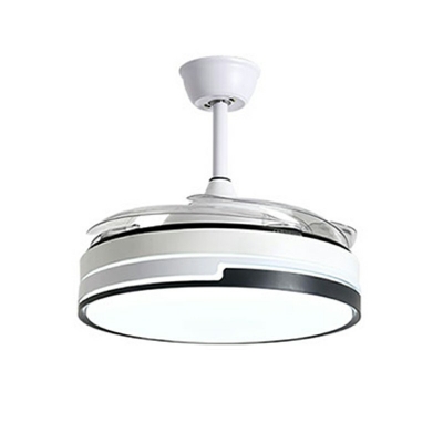 Contemporary Semi Mount Ceiling Fan Lighting Acrylic Ambient Light Fixtures for Bedroom