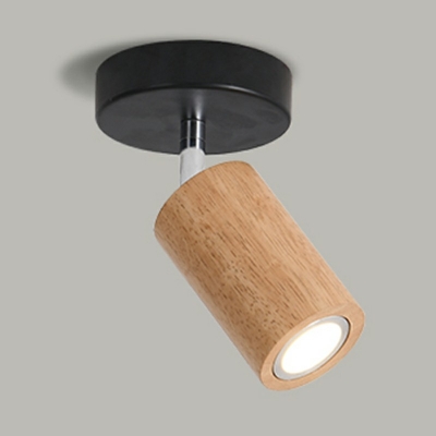 Contemporary Wood Ceiling Light Fixture LED Ambient Lighting Indoor