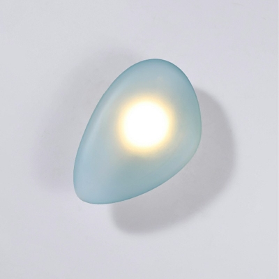 Modern Glass Wall Light Fixture Oval Sconces for Living Room