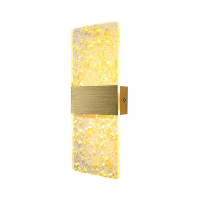 Rectangle Wall Sconces Modern Metal Third Gear 1-Light Wall Sconce Lighting for Bedroom