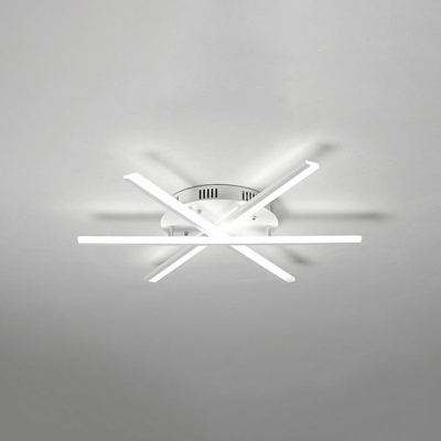 White Sputnik Flush Mount Lights Modern Style Metal 9 Lights Flush Ceiling Light Fixture