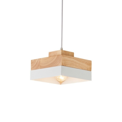 Wood 1 Light Pendant Lighting Fixtures Modern Nordic Style Suspension Light for Living Room