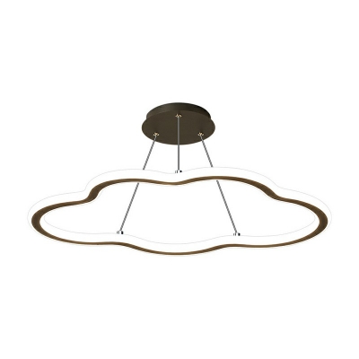 1-Light Hanging Lamps Modernist Style Cloud Shape Metal Chandelier Light Fixture