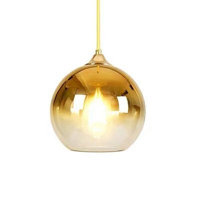 1-Light Pendant Light Kit Modernist Style Ball Shape Metal Hanging Ceiling Lights