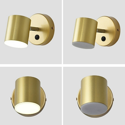 1-Light Sconce Light Contemporary Style Geometric Shape Metal Third Gear Wall Light Fixture
