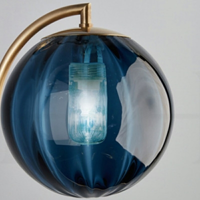 1-Light Sconce Light Fixture Industrial Style Globe Shape Metal Wall Mounted Lighting