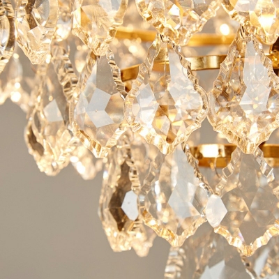 6-Light Chandelier Light Fixtures Contemporary Style Waterfall Shape Metal Ceiling Pendant Lights