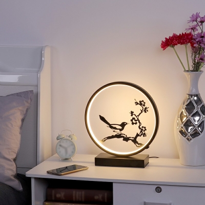 Contemporary LED Table Lamps Circle Bedside Reading and Bedroom Lamps