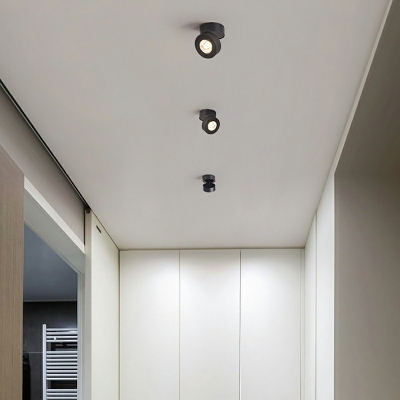Drum Metal Flush Mount Ceiling Light Fixtures Modern Ceiling Mounted Fixture for Bedroom