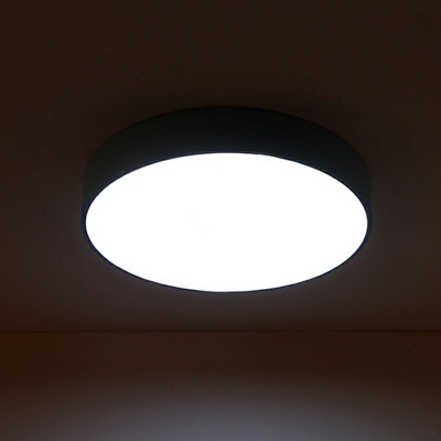 Macaron Round Flush Lighting Contemporary Metal 1-Light Flush Mount Lamp