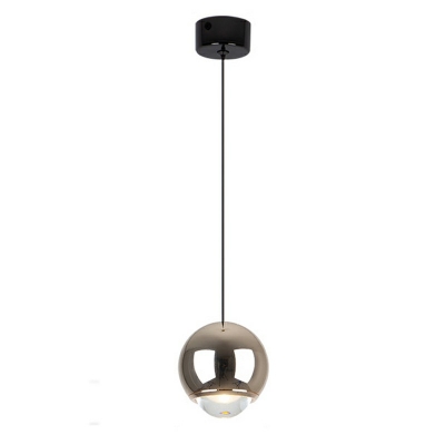 Metallic Down Mini Pendant Globe Shape with Acrylic Shade Modern Farmhouse Pendant Lighting