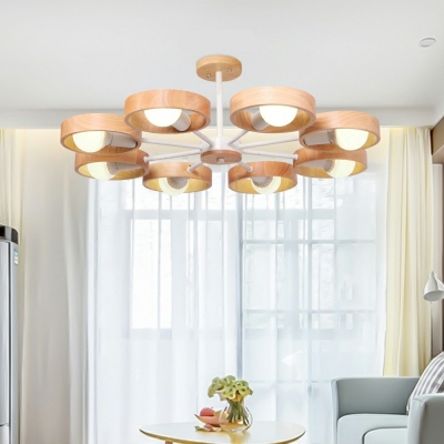Modern Style Chandelier Wood Ceiling Chandelier for Bedroom Dining Room