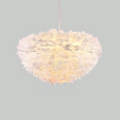Pendant Chandelier Modern Style Feather Hanging Lamps for Living Room