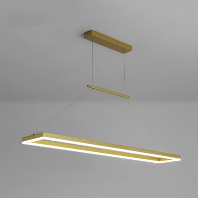 Square Island Chandelier Lights Modern Minimalism Pendant Light Fixtures for Dinning Room