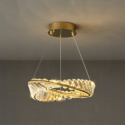 1-Light Chandelier Light Fixture Contemporary Style Circle Shape Metal Pendant Lighting Fixtures