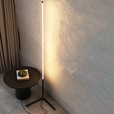 1-Light Floor Standing Lamps Minimalism Style Geometric Shape Metal Stand Up Lamps