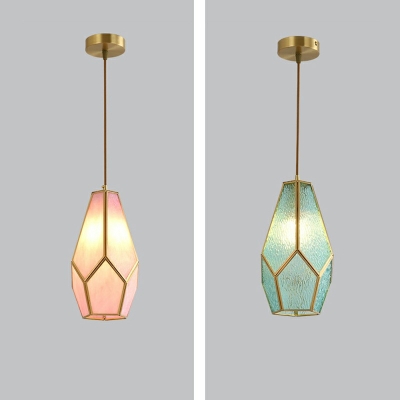 1-Light Pendant Ceiling Lights Minimalist Style Geometric Shape Metal Hanging Lamp Kit