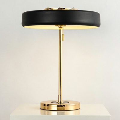 3-Light Night Table Lamps Simple Style Dish Shape Metal Nightstand Light