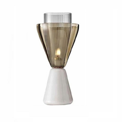 Contemporary E27 Glass Table Lamps Single Light for Living Room