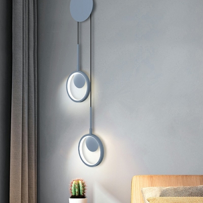 Contemporary Hoop Wall Mounted Light Fixture Metal Sconce for Bedroom