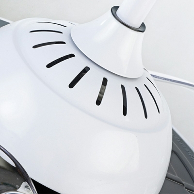 Contemporary Third Gear Semi Flush Mount Light Fixture Metal Semi Flush Mounted Fan Led Lights