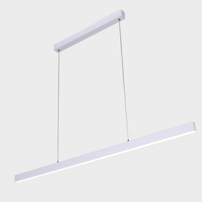 Contemporary White Light Linear Island Chandelier Lights Acrylic Ceiling Pendant Light