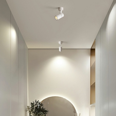 Cylinder Semi Flush Ceiling Light Fixtures Modern Flush Mount Light for Living Room