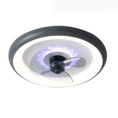 Flush Mount Fan Lamps Children's Room Style Acrylic Flushmount for Living Room Remote Control Stepless Dimming