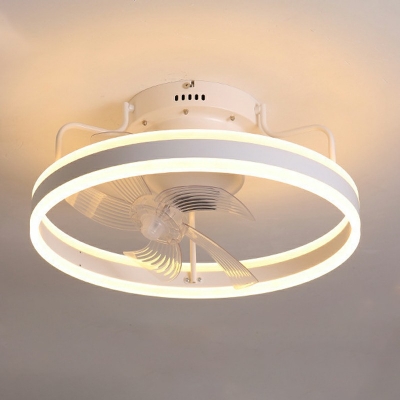 Flush Mount Lighting Children's Room Style Acrylic Flush Mount Ceiling Fan Light for Living Room