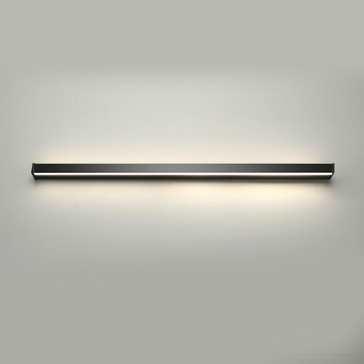 Flush Mount Wall Sconce Minimalist Metal LED Great Room Wall Lighting in Black