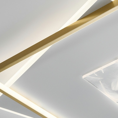 Geometric Pendant Lighting Contemporary Metal 3-Light Pendant Light in Gold