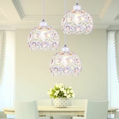 Globe Pendant Lighting Crystal Pendant Light for Dining Room
