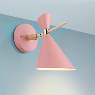 Macaron Geometric Wall Sconces Modern Metal 1-Light Wall Sconce Lighting for Bedroom