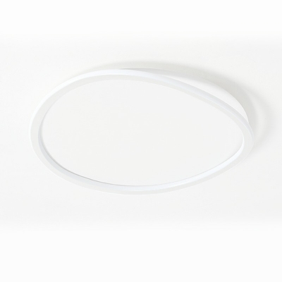 Modern Style Sphere Flush-Mount Light Fixture Metal 1-Light Flush Mount Fixture in White