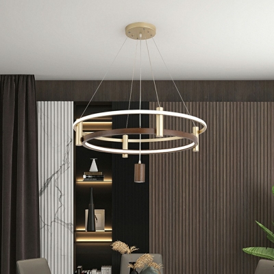 Wood Modern Chandelier Lighting Fixtures Minimalism Pendant Lighting Fixtures for Dinning Room