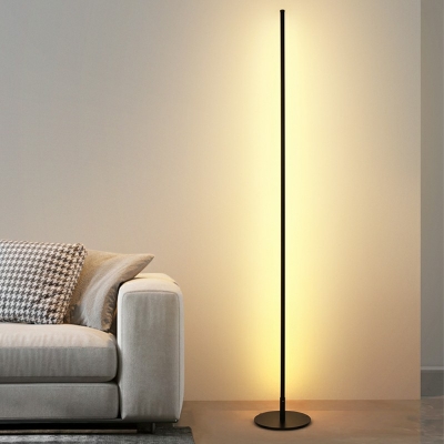 1-Light Floor Lights Contemporary Style Linear Shape Metal Stand Up Lamps