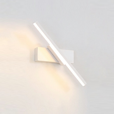 1-Light Sconce Light Fixture Minimalist Style Linear Shape Metal Wall Lamps
