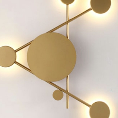 2-Light Sconce Lights Modernist Style Geometric Shape Metal Warm Light Wall Lamps