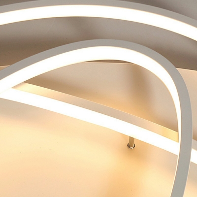 2 Lights Spheres Flushmount Lighting Modern Style Metal Flush Ceiling Light Fixture in Coffee
