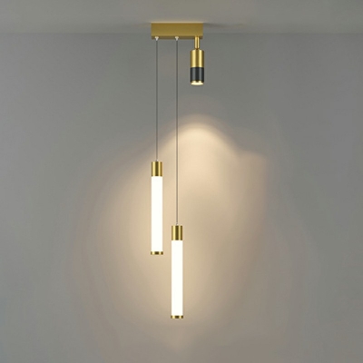 3-Light Pendant Lighting Fixture Modernist Style Geometric Shape Metal Third Gear  Hanging Lamps
