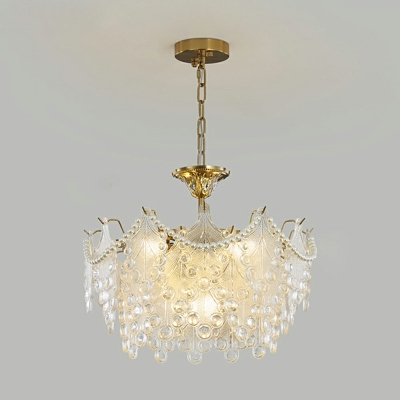 9-Light Chandelier Lamp Minimalism Style Geometric Shape Metal Hanging Ceiling Lights