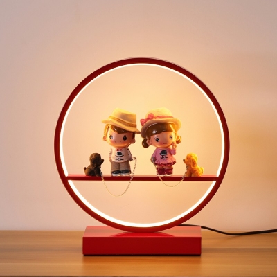 Contemporary LED Table Lamps Circular Bedside Reading and Bedroom Lamps