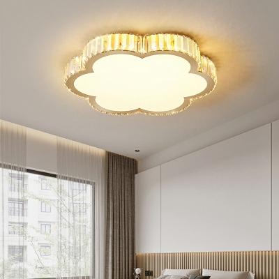Crystal Cloud-shaped Flush Mount Ceiling Lamp Contemporary  LED Flush Mount Lighting for Bedroom